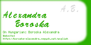 alexandra boroska business card